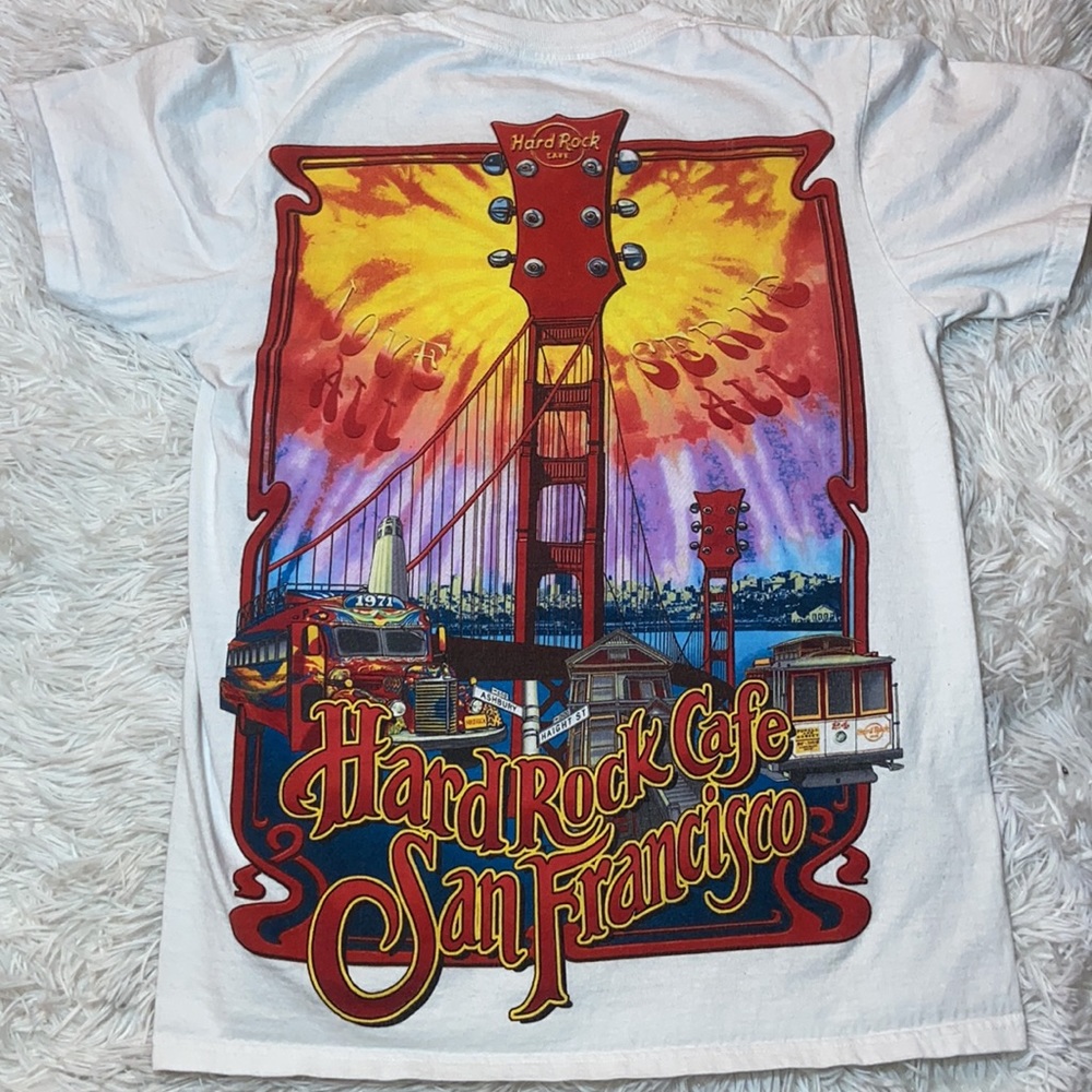 Hard Rock Cafe San Francisco White Tee Shirt Small